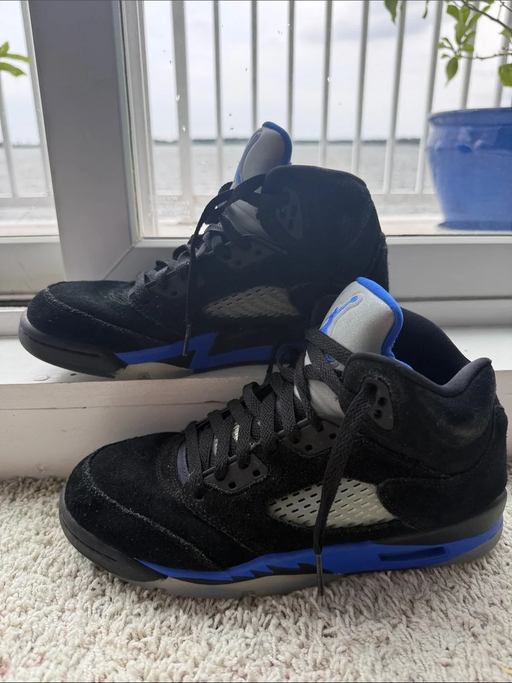 Black and Blue Air Jordans